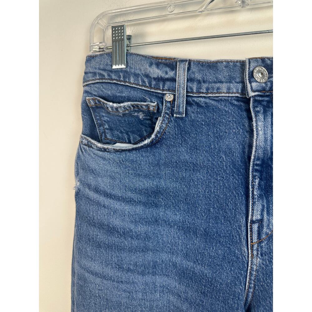 AYR Secret Sauce Jeans Women's High Rise Wide Leg Blue Denim Size 32S *Altered* - Picture 3 of 11